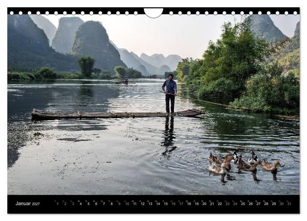 Produktbild: CHINA - Zauberberge am Drachenfluss (Wandkalender 2027 DIN A4 quer), CALVENDO Monatskalender