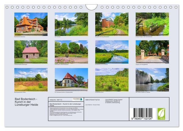 Produktbild: Bad Bodenteich - Kurort in der L&uuml;neburger Heide (Wandkalender 2026 DIN A4 quer), CALVENDO Monatskalender