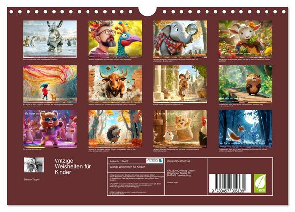Produktbild: Witzige Weisheiten f&uuml;r Kinder (Wandkalender 2026 DIN A4 quer), CALVENDO Monatskalender