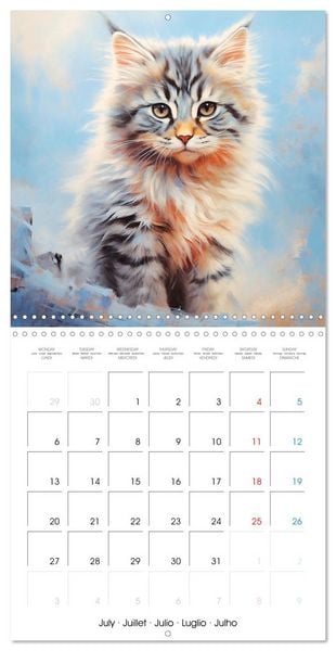 Produktbild: Illustrations Chatons (Calendrier mural carr&eacute; 2026 30x30 cm) Calendrier double avec une page pour vos prises de notes