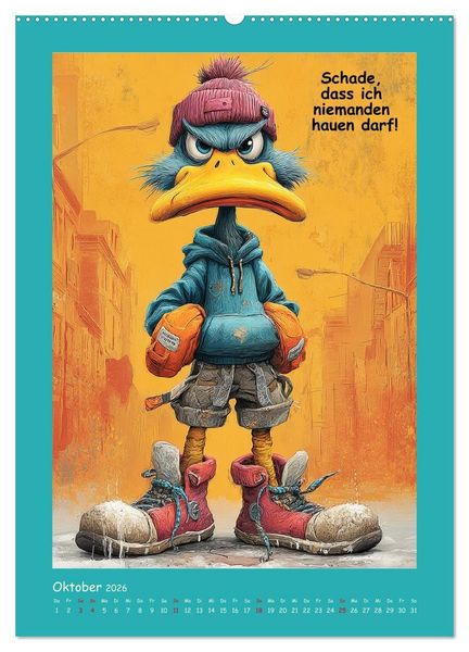 Produktbild: Quack Attacke. Enten au&szlig;er Kontrolle (Wandkalender 2026 DIN A2 hoch), CALVENDO Monatskalender