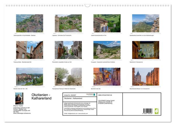 Produktbild: Okzitanien - Katharerland (Wandkalender 2026 DIN A2 quer), CALVENDO Monatskalender