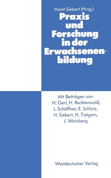 Produktbild: Praxis und Forschung in der Erwachsenenbildung