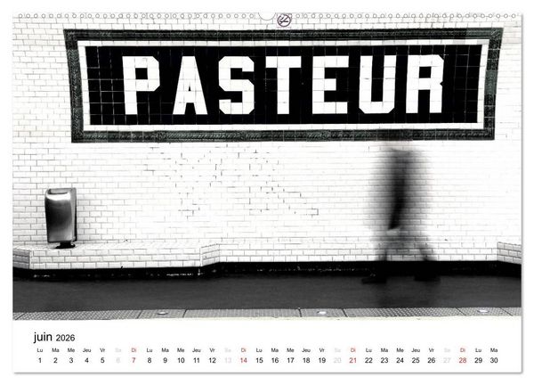 Produktbild: Paris M&eacute;tropolitain (Calendrier mural 2026 DIN A2 vertical) calendrier de bureau
