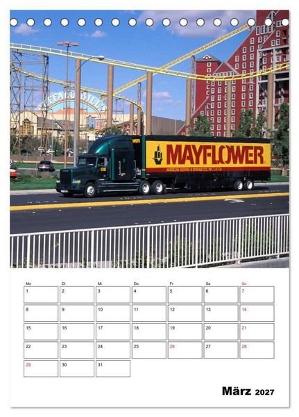 Produktbild: US-Trucks... unterwegs im amerikanischen Westen - Monatsplaner (Tischkalender 2027 DIN A5 hoch), CALVENDO Monatskalender