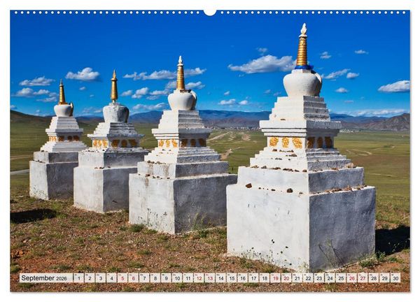 Produktbild: Mongolei Endlose Weite (hochwertiger Premium Wandkalender 2026 DIN A2 quer), Kunstdruck in Hochglanz