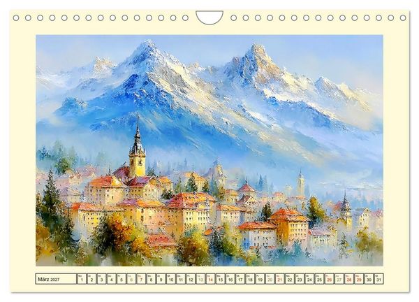 Produktbild: Reise durch die Schweiz. Malerische Einblicke in Stadt und Land (Wandkalender 2027 DIN A4 quer), CALVENDO Monatskalender