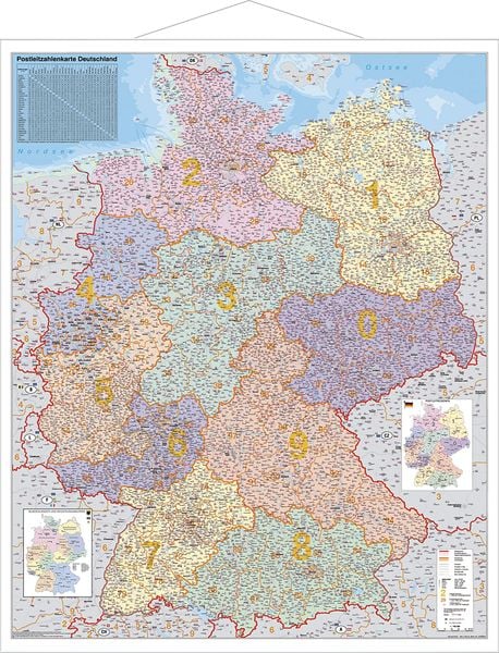 Produktbild: Deutschland Postleitzahlenkarte Gro&szlig;format