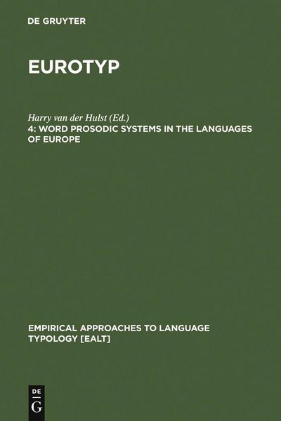 Produktbild: Word Prosodic Systems in the Languages of Europe