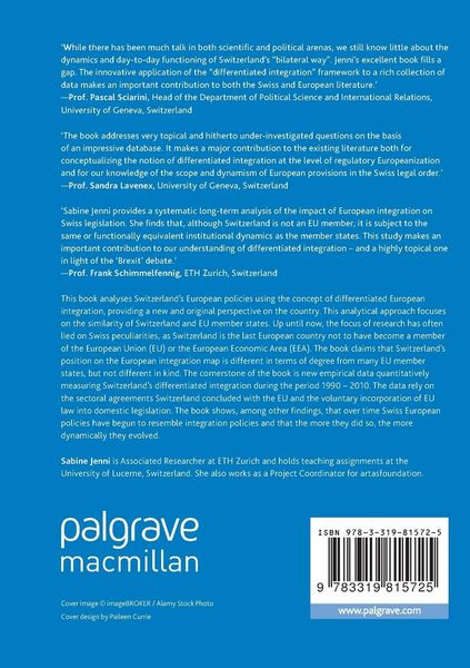 Produktbild: Switzerland&rsquo;s Differentiated European Integration