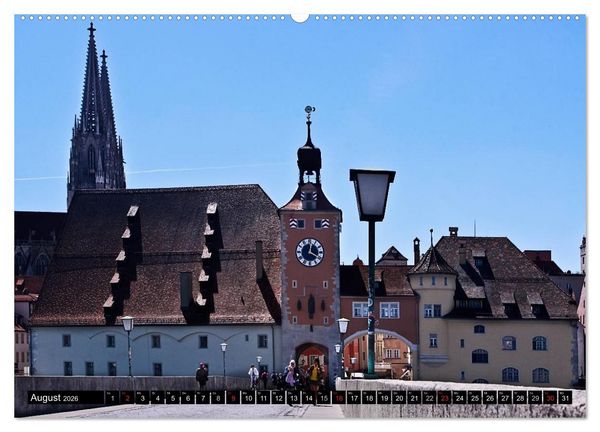 Produktbild: Romantisches Regensburg (hochwertiger Premium Wandkalender 2026 DIN A2 quer), Kunstdruck in Hochglanz