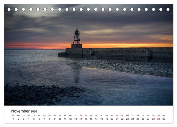 Produktbild: Wilhelmshaven und Umland - Idyllische Motive von H&auml;fen, Meer und Landschaft (Tischkalender 2026 DIN A5 quer), CALVENDO Monatskalender