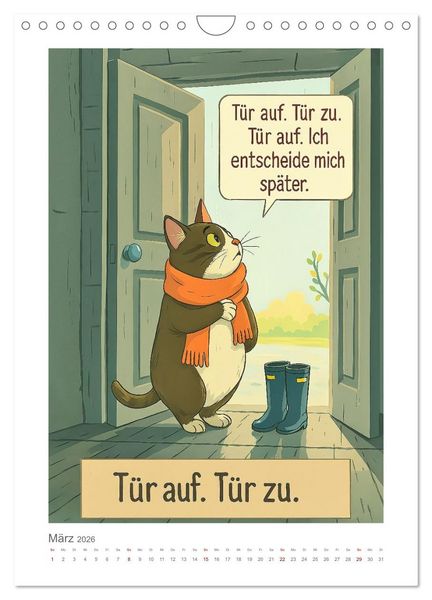 Produktbild: Alles nach Plan. Meinem. - F&uuml;r Menschen mit Katze. Oder f&uuml;r Menschen von Katze. (Wandkalender 2026 DIN A4 hoch), CALVENDO Monatskalender