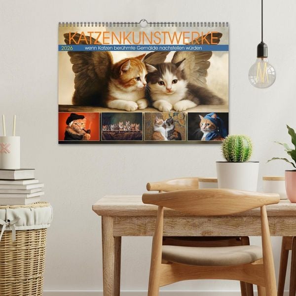 Produktbild: Katzenkunstwerke (Wandkalender 2026 DIN A3 quer), CALVENDO Monatskalender