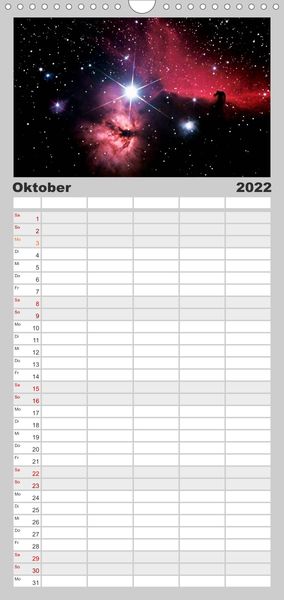 Produktbild: Familienplaner Himmlische Impressionen (Wandkalender 2022 , 21 cm x 45 cm, hoch)