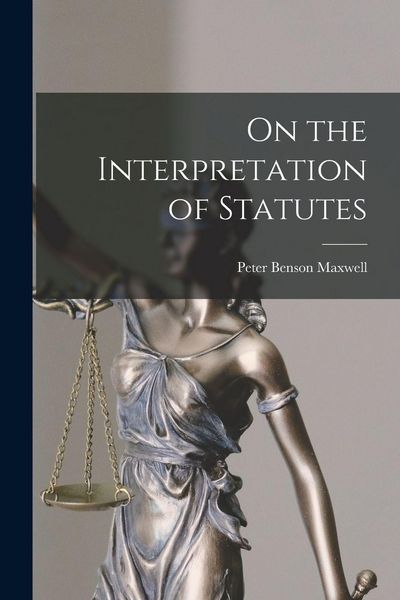 Produktbild: On the Interpretation of Statutes