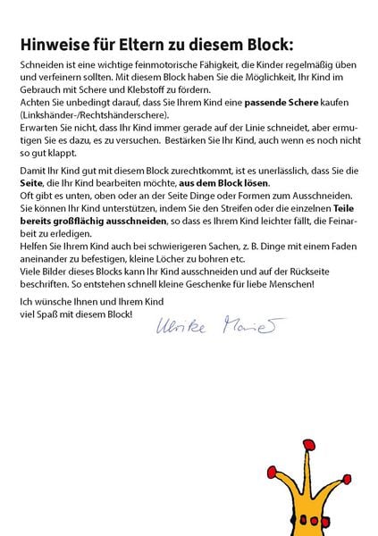 Produktbild: Kindergartenblock ab 4 Jahre - Schneiden, kleben, basteln