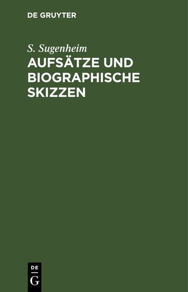 Produktbild: Aufs&auml;tze und biographische Skizzen