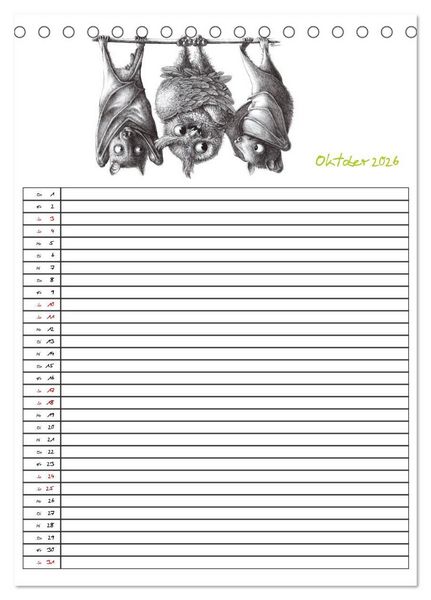 Produktbild: Tieronisch Eulen (Tischkalender 2026 DIN A5 hoch), CALVENDO Monatskalender
