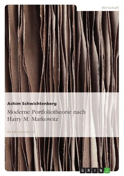 Produktbild: Moderne Portfoliotheorie nach Harry M. Markowitz