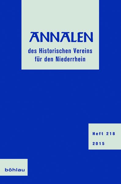 Produktbild: Annalen des Historischen Vereins f&uuml;r den Niederrhein