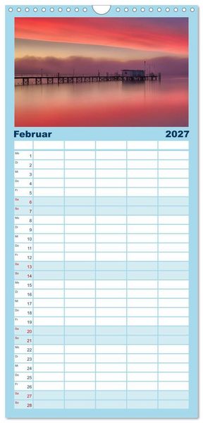 Produktbild: Familienplaner 2027 - Bodensee Weitblicke mit 5 Spalten (Wandkalender, 21 x 45 cm) CALVENDO