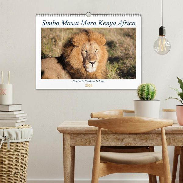 Produktbild: Simba Masai Mara Kenya Africa (Wall Calendar 2026 DIN A3 landscape), CALVENDO 12 Month Wall Calendar