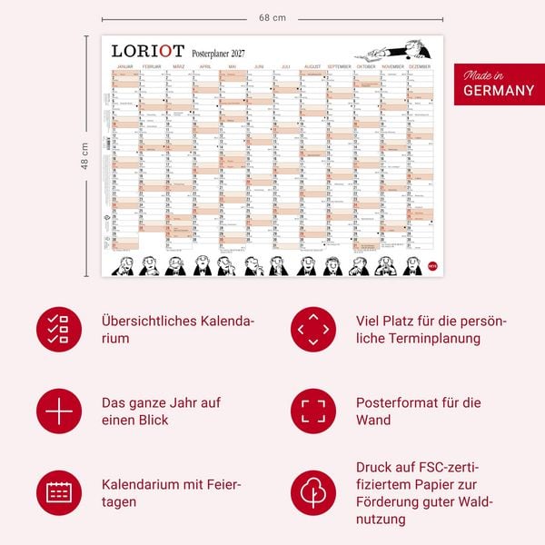 Produktbild: Loriot Posterplaner 2027