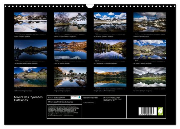 Produktbild: Miroirs des Pyr&eacute;n&eacute;es Catalanes (Calendrier mural 2026 DIN A3 vertical), CALVENDO calendrier mensuel