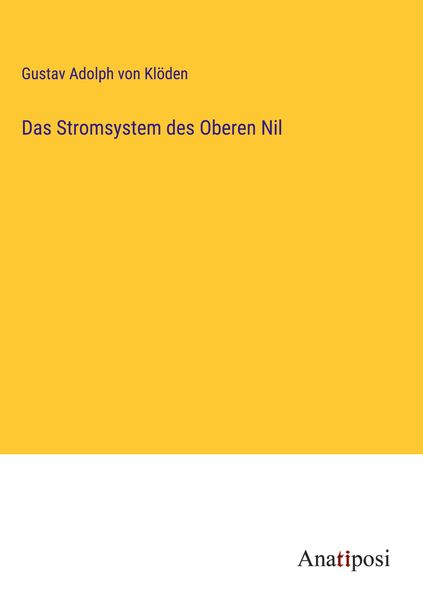 Produktbild: Das Stromsystem des Oberen Nil