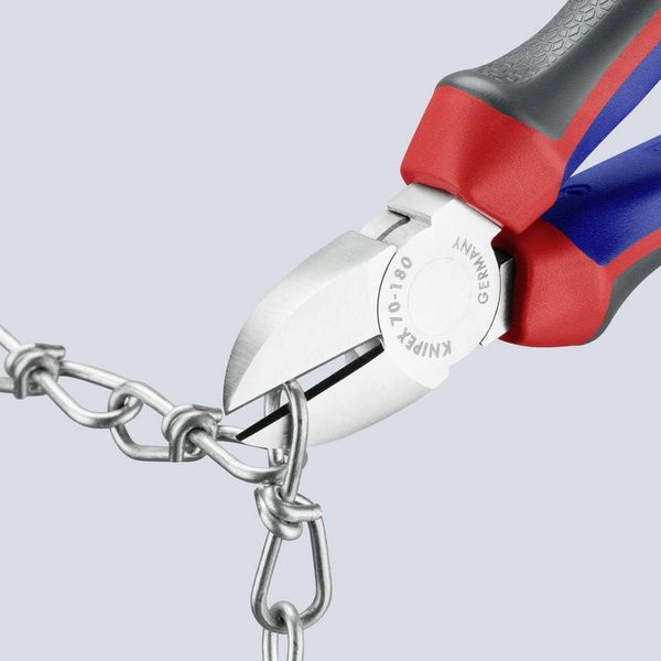 Produktbild: Knipex 70 05 180 Werkstatt Seitenschneider mit Facette 180mm