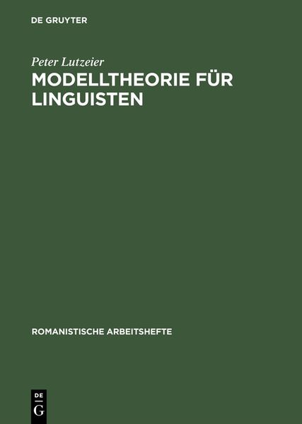 Produktbild: Modelltheorie f&uuml;r Linguisten