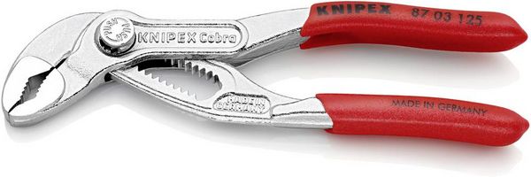 Produktbild: Knipex Cobra 87 03 125 Wasserpumpenzange Schl&uuml;sselweite (metrisch) 27mm 125mm