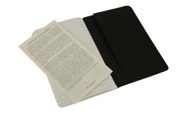 Produktbild: Moleskine Cahier pocket. Ruled. Black Cover. 3er Pack