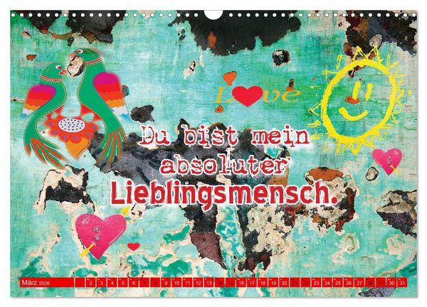 Produktbild: So sch&ouml;n, dass es dich gibt (Wandkalender 2026 DIN A3 quer), CALVENDO Monatskalender