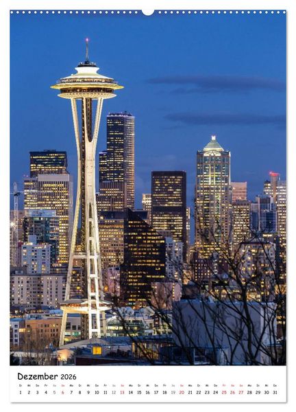 Produktbild: Seattle - Moderne Stadt des Nordwestens (hochwertiger Premium Wandkalender 2026 DIN A2 hoch), Kunstdruck in Hochglanz
