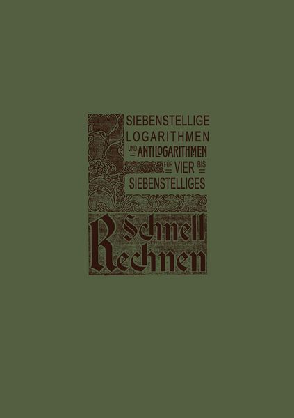 Produktbild: Siebenstellige Logarithmen und Antilogarithmen