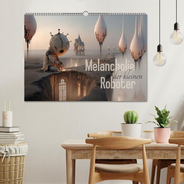 Produktbild: Die Melancholie der kleinen Roboter (Wandkalender 2026 DIN A2 quer), CALVENDO Monatskalender