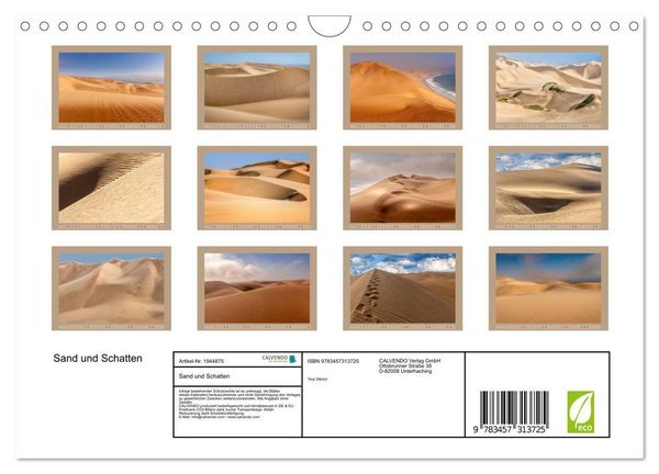 Produktbild: Sand und Schatten (Wandkalender 2026 DIN A4 quer), CALVENDO Monatskalender