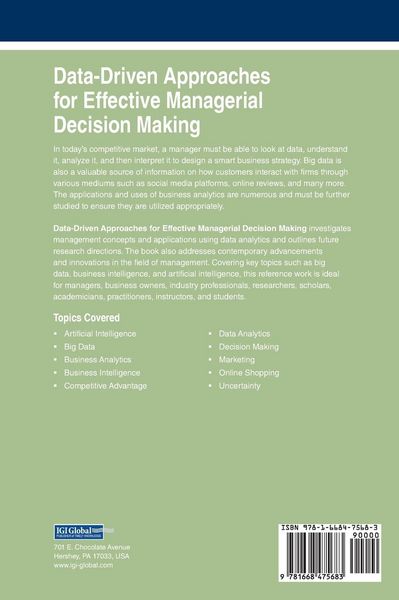 Produktbild: Data-Driven Approaches for Effective Managerial Decision Making