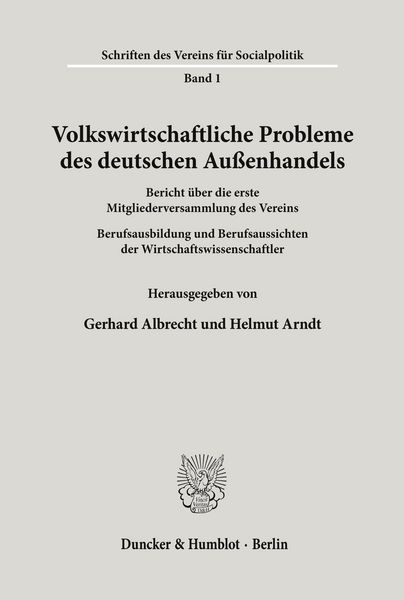 Produktbild: Volkswirtschaftliche Probleme des deutschen Au&szlig;enhandels.