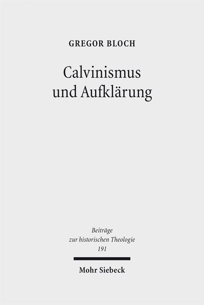 Produktbild: Calvinismus und Aufkl&auml;rung