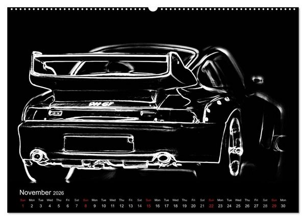 Produktbild: 911 Lines (High Quality Premium Wall Calendar 2026 DIN A2 landscape),CALVENDO 12 Month Wall Calendar