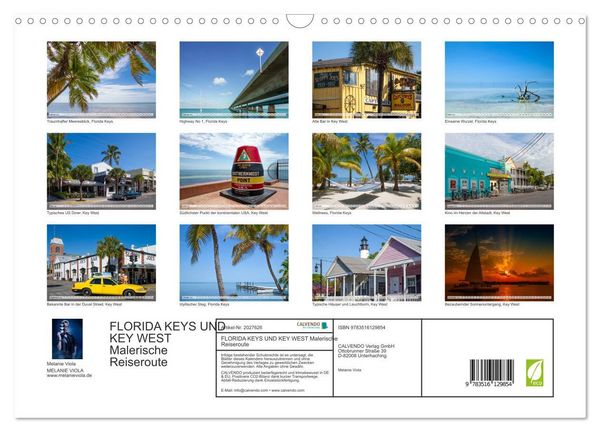 Produktbild: FLORIDA KEYS UND KEY WEST Malerische Reiseroute (Wandkalender 2026 DIN A3 quer), CALVENDO Monatskalender