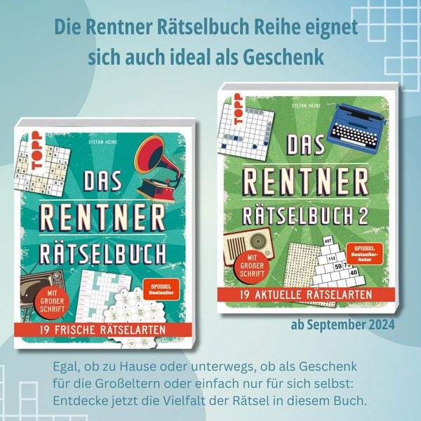 Produktbild: Das Rentner-R&auml;tselbuch 2 &ndash; 19 aktuelle R&auml;tselarten mit Nostalgie-Effekt