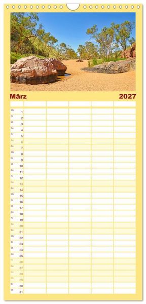 Produktbild: Familienplaner 2027 - Faszination Australien - eine Traumreise mit 5 Spalten (Wandkalender, 21 x 45 cm) CALVENDO