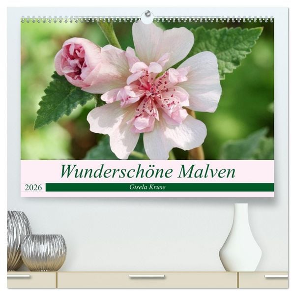 Produktbild: Wundersch&ouml;ne Malven (hochwertiger Premium Wandkalender 2026 DIN A2 quer), Kunstdruck in Hochglanz