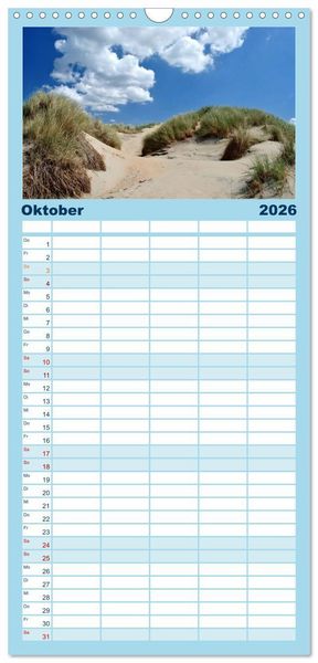Produktbild: Familienplaner 2026 - Nordseetr&auml;umereien mit 5 Spalten (Wandkalender, 21 x 45 cm) CALVENDO