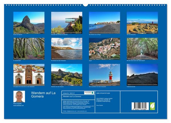 Produktbild: Wandern auf La Gomera (hochwertiger Premium Wandkalender 2026 DIN A2 quer), Kunstdruck in Hochglanz