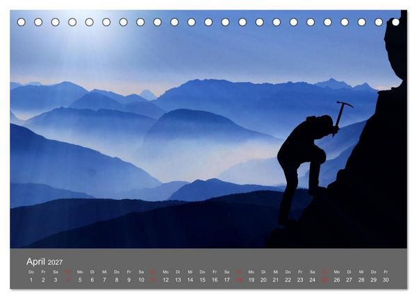 Produktbild: Bergsteigen - Extremsport am Limit (Tischkalender 2027 DIN A5 quer), CALVENDO Monatskalender